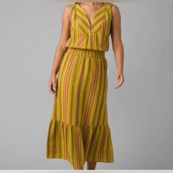 Prana California Dreaming Organic Cotton Maxi Dress medium - Picture 1 of 9